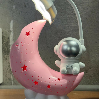 Cute Space Theme Table Lamp for Bedroom, Nursery & Gifts