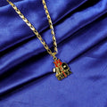 Shiva Trishul Pendant – Gold-Plated Spiritual Jewelry with Designer Chain