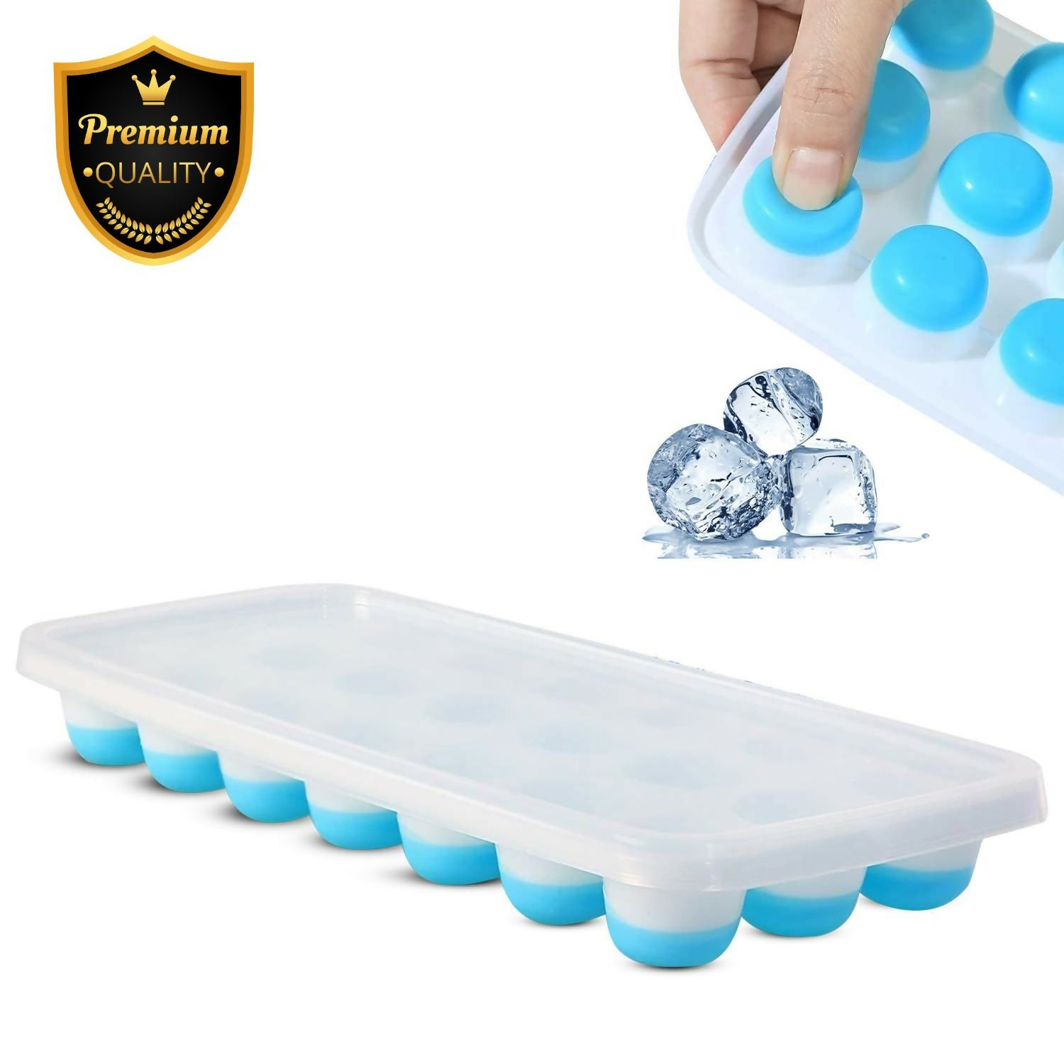 Pop it Ice tray with lid Pack of 2