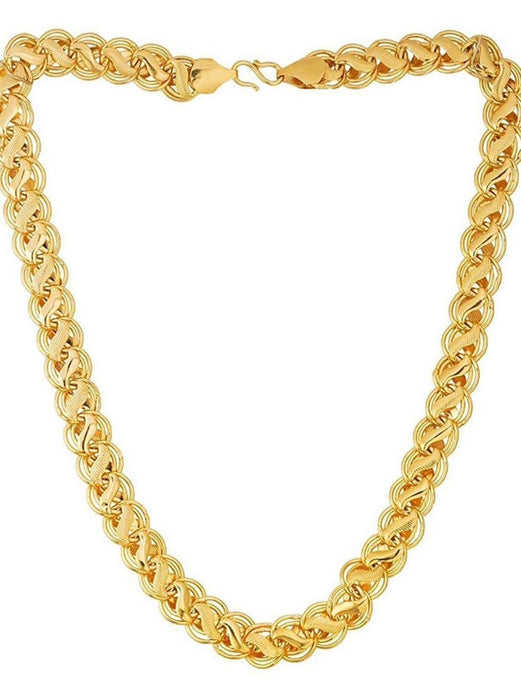 Stylish Gold Chain For Men Gold Plated Metal Necklace Chains For Boys Men