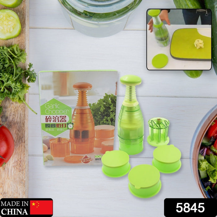 5845 Food Chopper, Easy to Clean Manual Hand Chopper Dicer, Slap Press Chopper Mincer for Vegetables Onions Garlic Nuts Salads