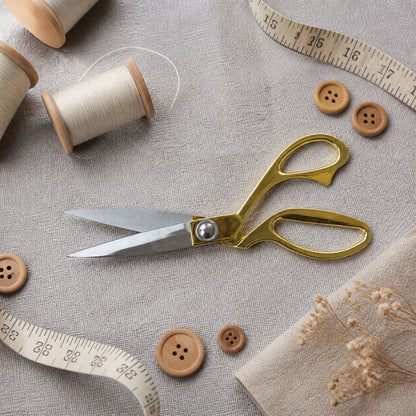 Golden Handle 9.5 Inch Professional Tailor Scissors for Fabric, Dressmaking, Sewing