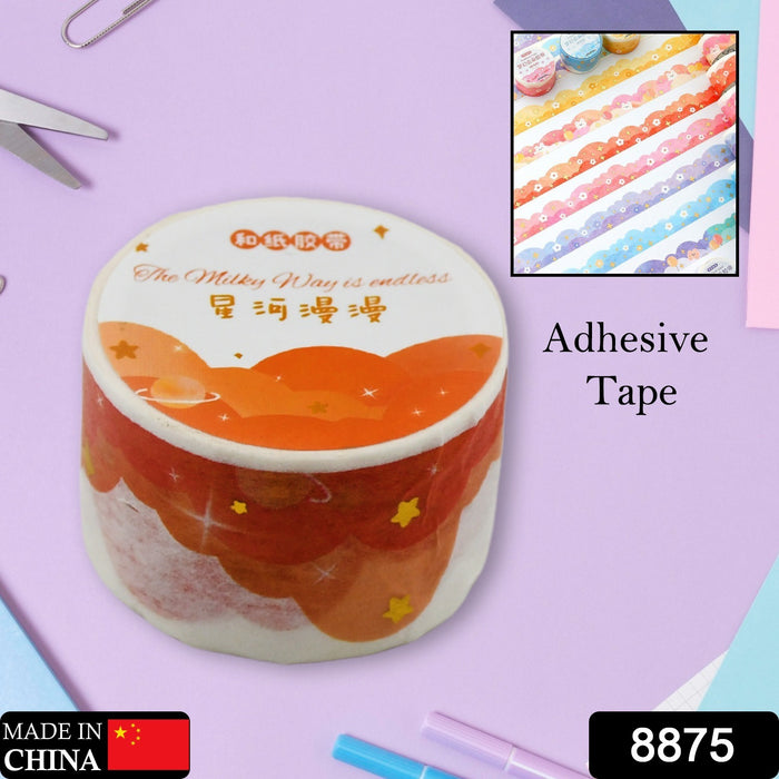 1 Rolls Scrapbook Sticker Decor Wide Adhesive Tape Cute Adhesive Tape for journaling Notebook Tapes Aesthetic Adhesive Tape Crafts Supplies Japanese Paper Account Wrapping Tape