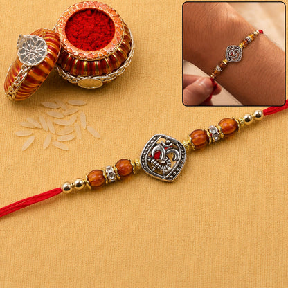 Om Rakhi Spiritual Beaded Design for Brother (5pcs)