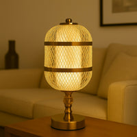 Metal Crystal Base Decorative Bedside Lamp for Living Room, Bedroom & Office