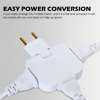 180° Rotary Travel Plug Converter 15A 250V Universal Power Adapter