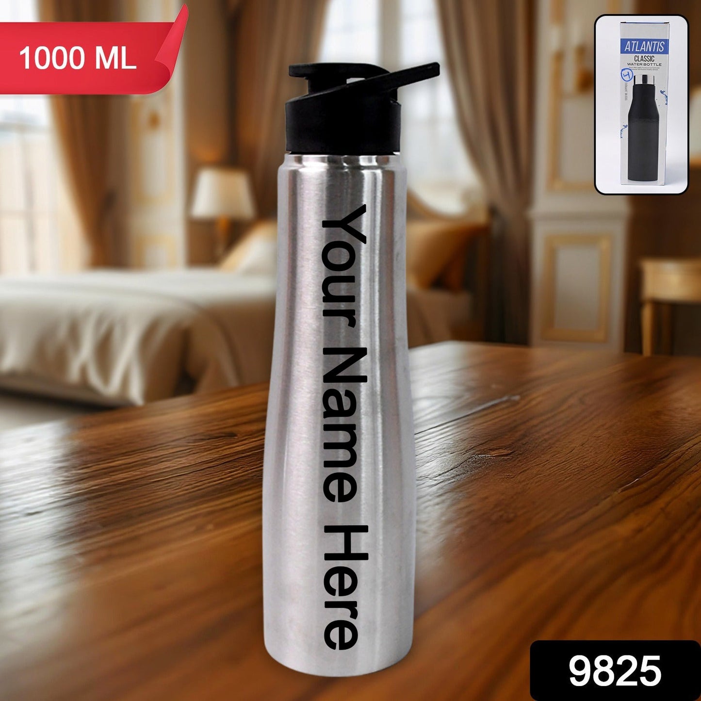 Customize Stainless Steel Double Wall Vacuum-Insulated Drink Water Bottle (1000 ML)