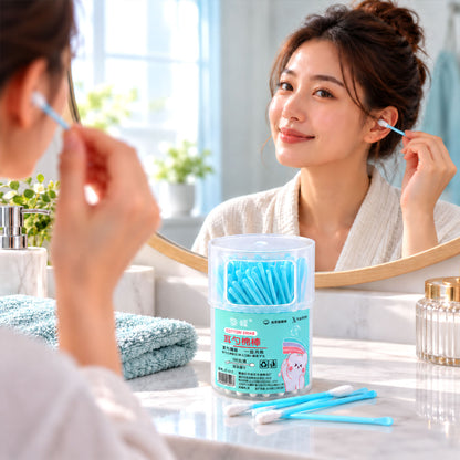 Dual End Cotton Swab Sticks with Scoop Tip for Personal Care (100 Pc)