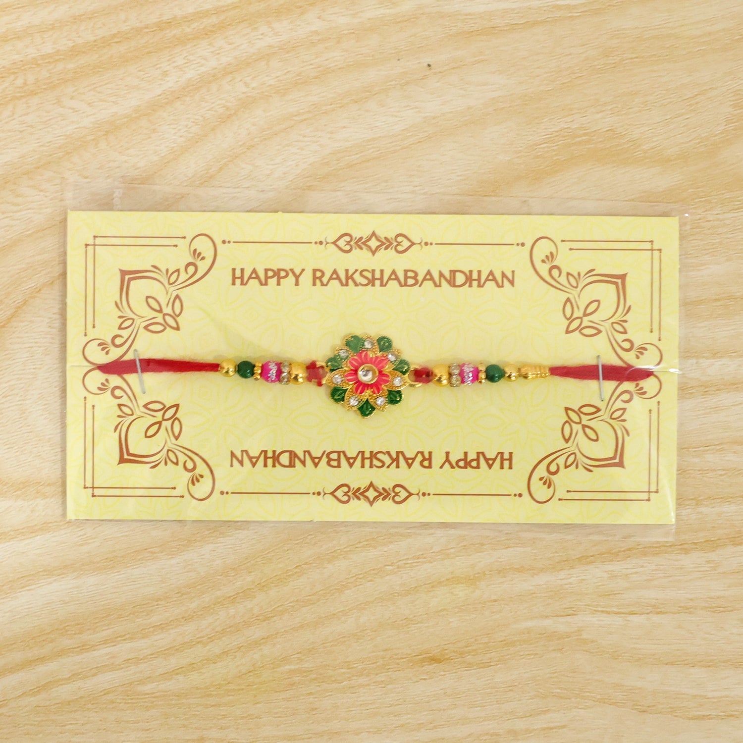 Floral Stone Work Designer Rakhi for Raksha Bandhan Special Wear (10pcs)