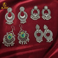 Oxidised Silver Earrings – Traditional Combo Pack of 4
