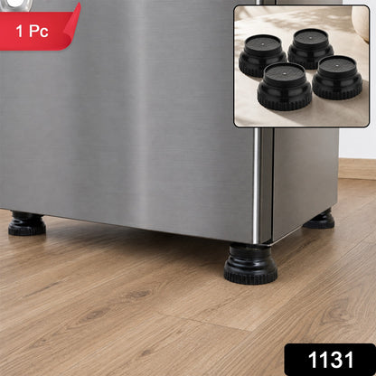 Fridge Stand Support Legs Round Plastic Base for Single Double Door (4 Pc)