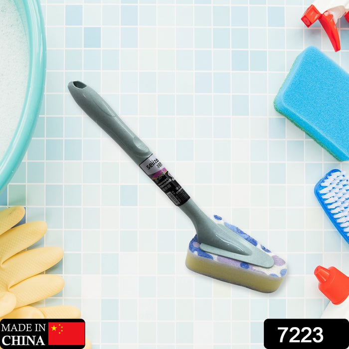 Cleaning Supplies Kitchen Handle Universal Triangular Sponge Multifunctional Bathroom Brush Long Handle Kitchen , Dining & Bar