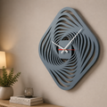 Abstract Geometric Wall Clock – Modern 3D Vortex Design for Stylish Decor