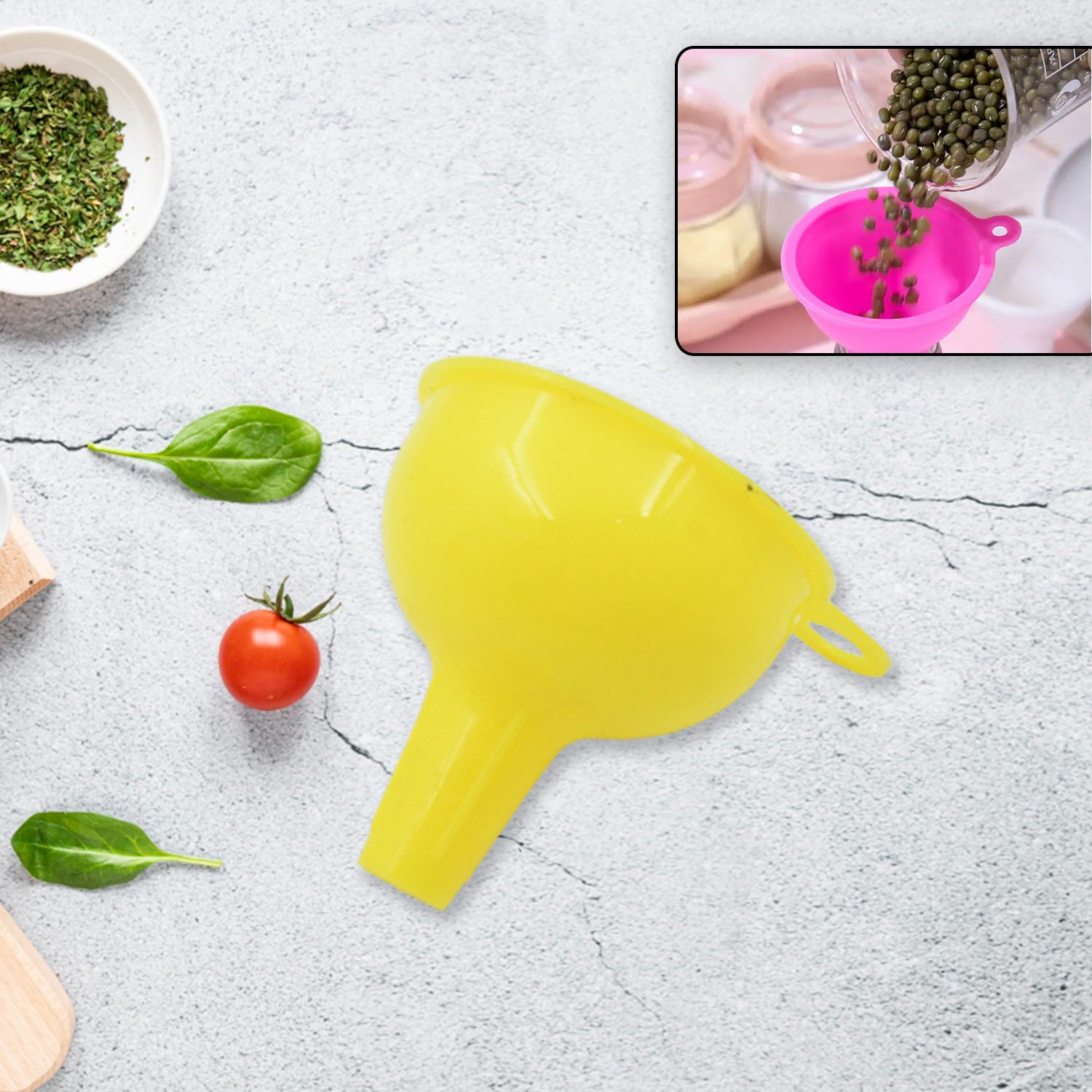 Silicone Funnel For Pouring Oil, Sauce, Water, Juice (1 Pc)