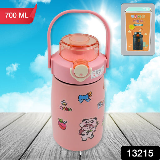 Water Bottle with Handle & Sticker