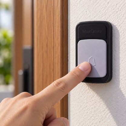Wireless Doorbell with Push Button, 36 Melodies & Adjustable Volume (1 Set)