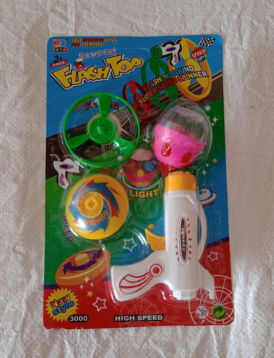 3248 Flash & Sound Super Speed Spinner Gun Set for Kids (Battery Not Included / 1 Pc )