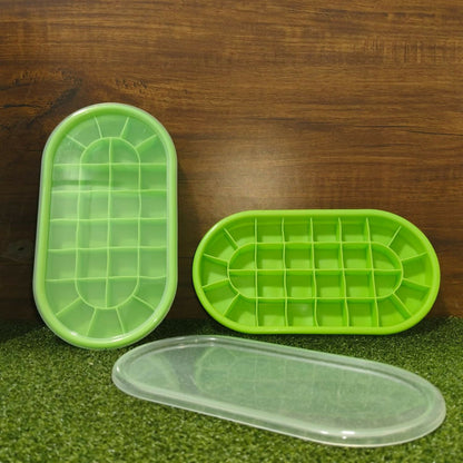 30 Grid Silicone Ice Cube Tray with Lid pack of 2
