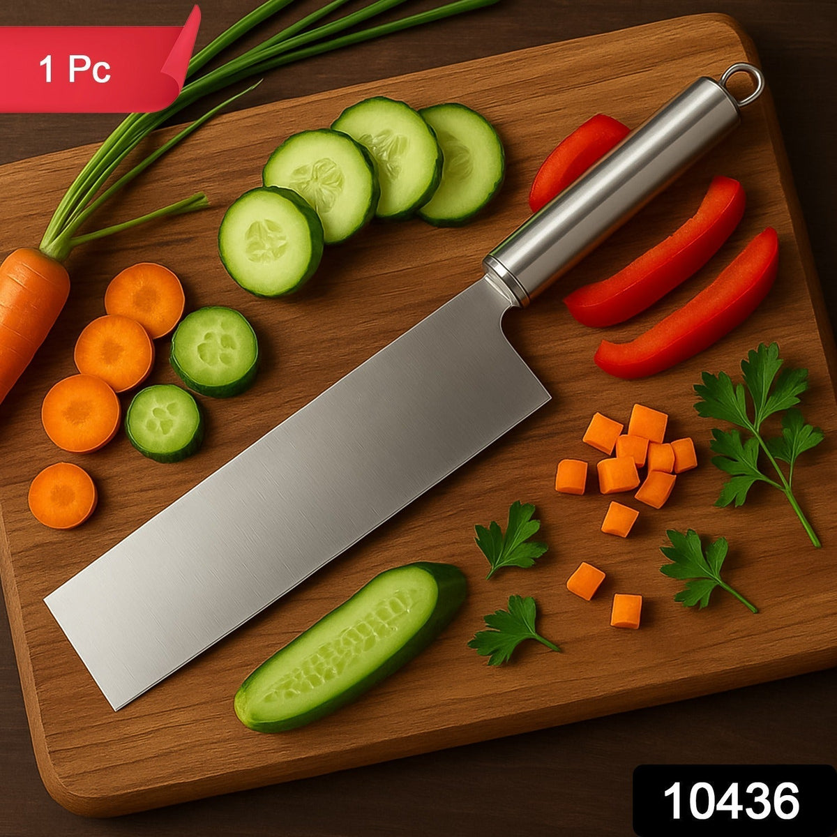 Kitchen Prep Combo – Stainless Steel Chopping Board, Kitchen Knife & Vegetable Peeler