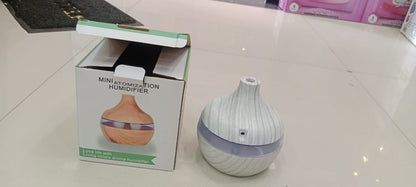Mini Wooden Vase Pot Diffuser Cool Mist Atomization Humidifier (1 Pc)