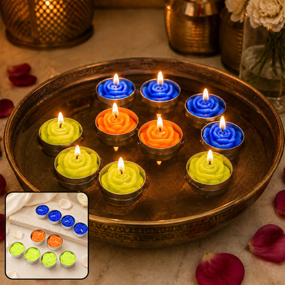 Rose Tealight Candles – Scented Floating Pack of 10 | Indo Glow
