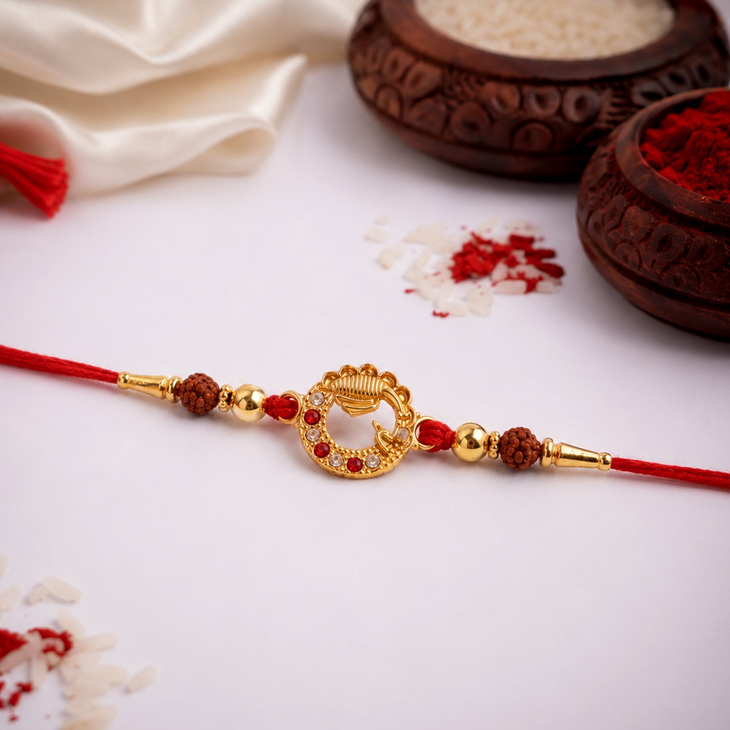Beadwork Rakhi for Brothers Traditional Design for Raksha Bandhan (10pcs)
