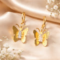 Golden Butterfly Drop Earrings – Lightweight Stylish Party Wear
