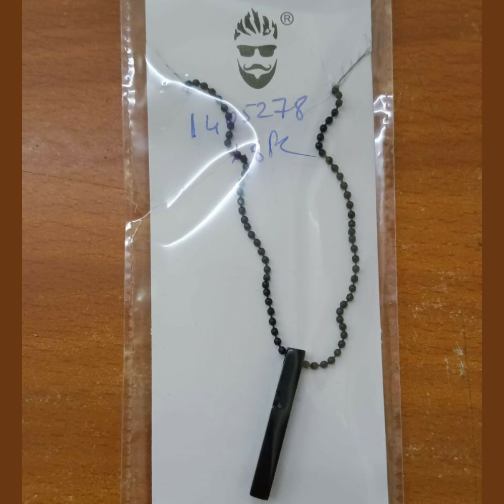 Black Bar Chain Pendent for mens