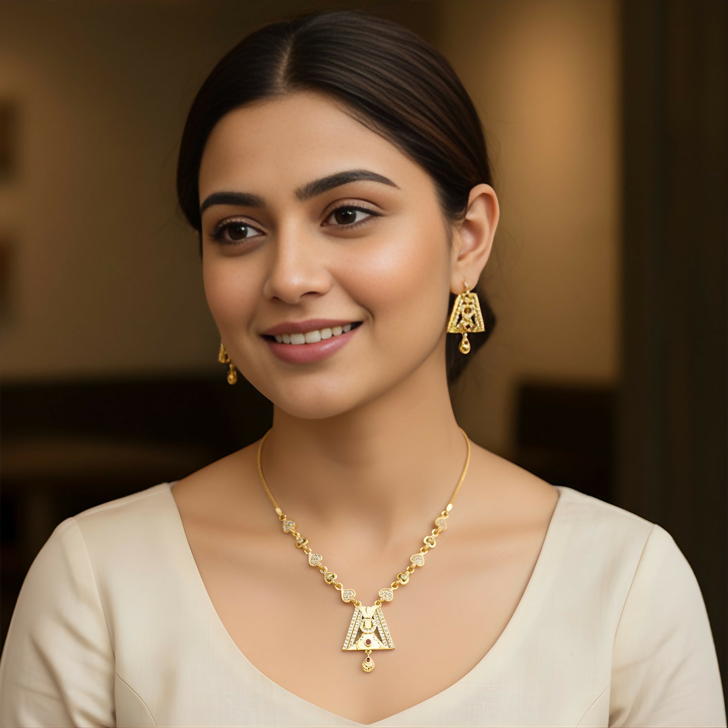 Timeless Beauty Necklace Set with Elegant Classic Design for Women Festive Wear