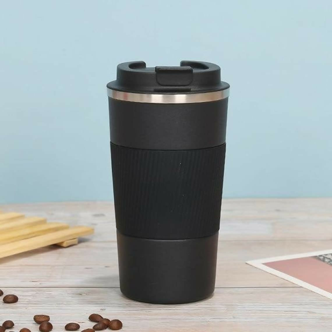 Insulated Travel Coffee Mug with Leakproof Lid and Grip Sleeve 1 Pc