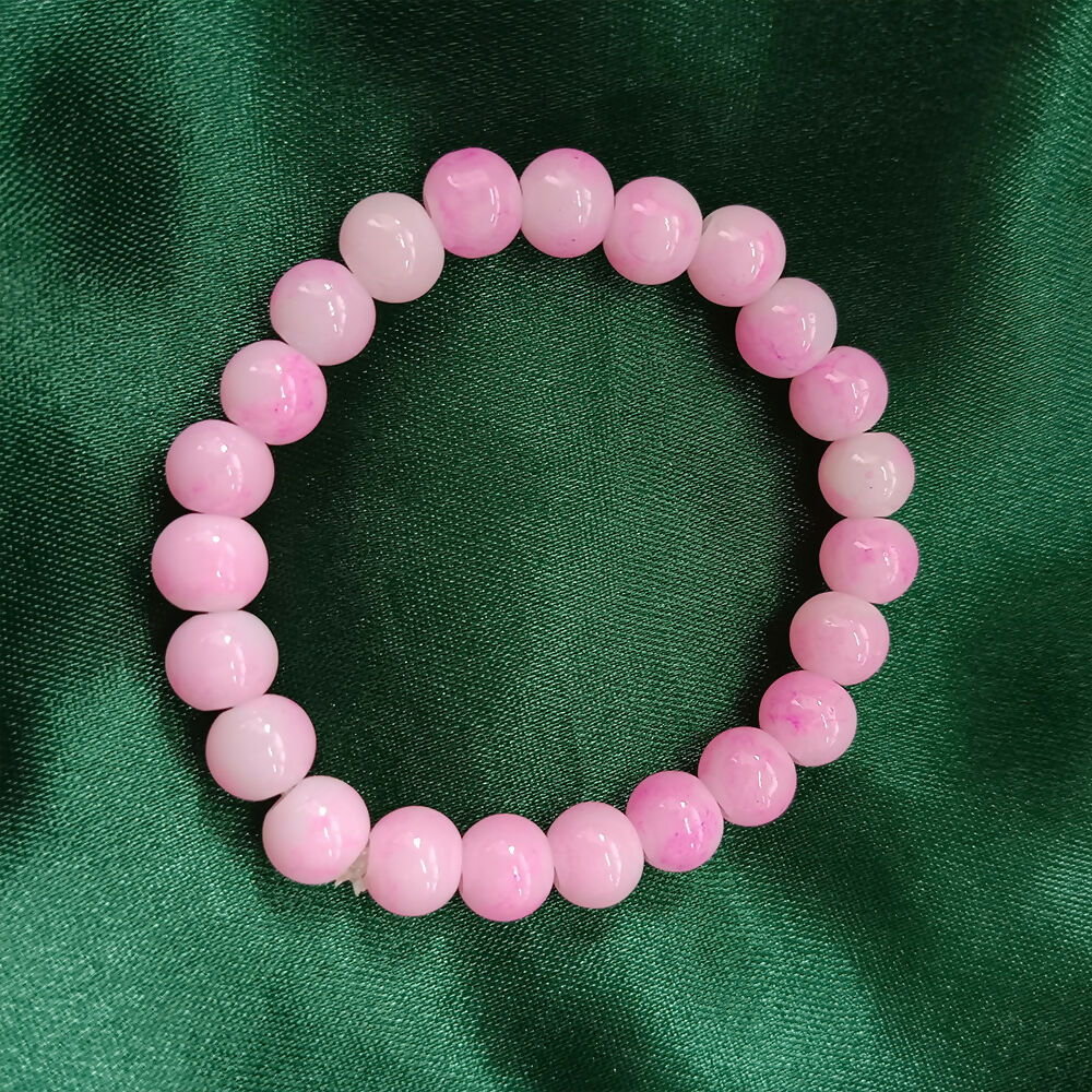 Pink Glass Beads Bracelet