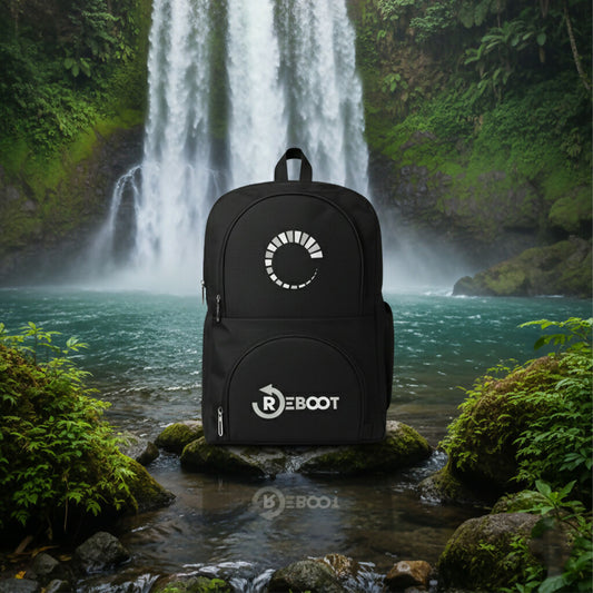 Reboot Multicolor Backpack – Durable Travel Bag with Multiple Compartments, Modern Tech Logo for Work, School & Daily Use