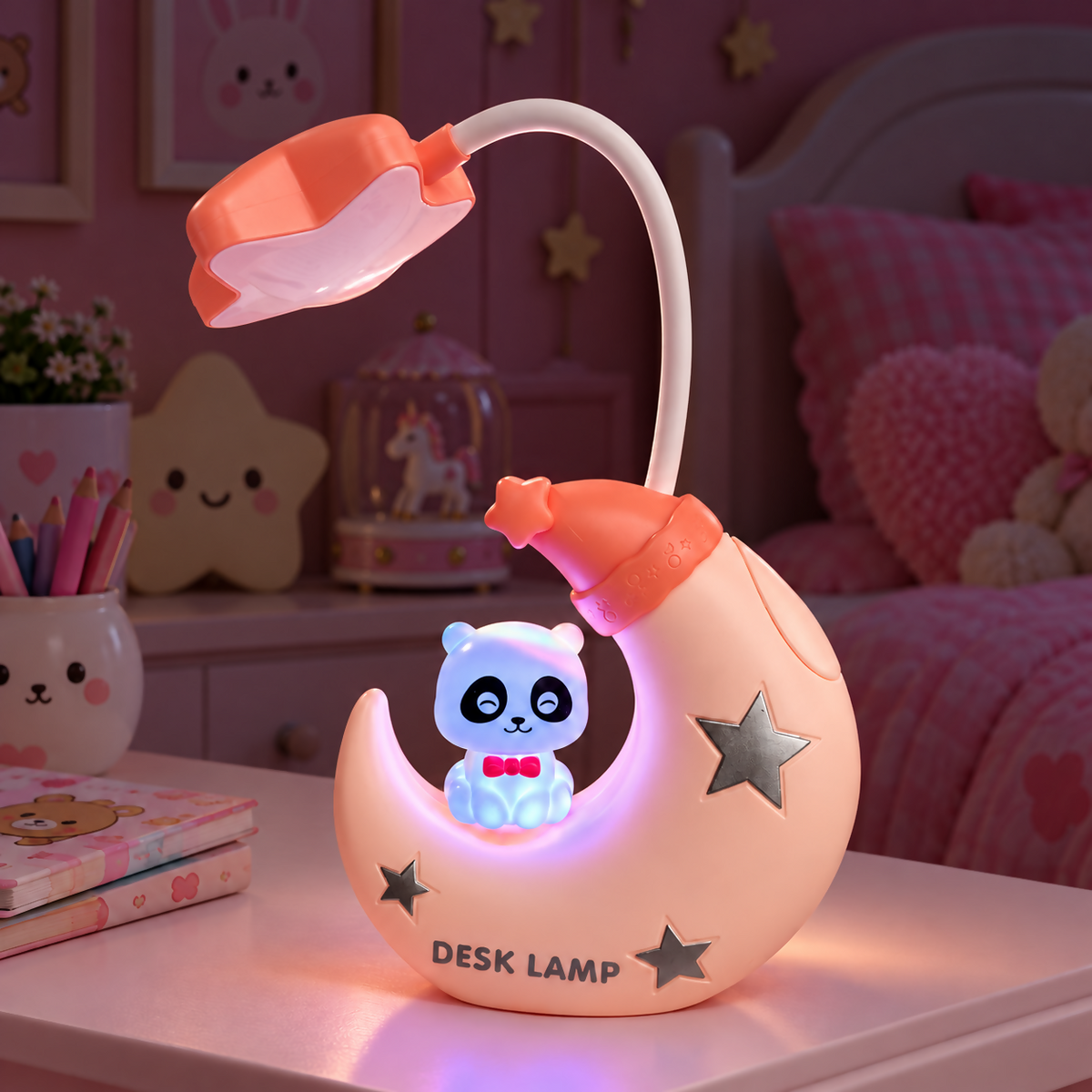 Glowing Panda Moon Desk Lamp