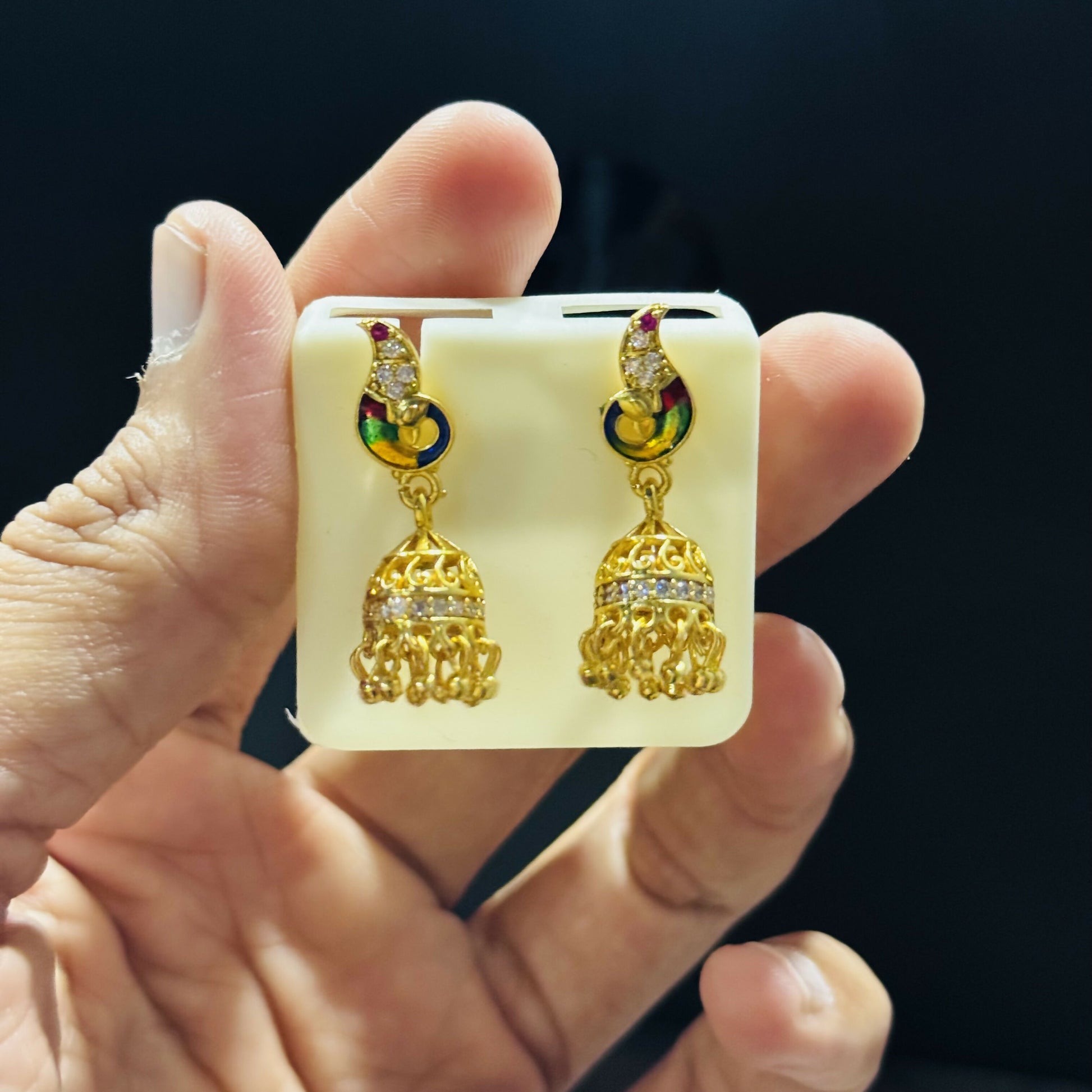 Stylish Peacock Design Party Wear Earrings