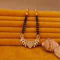 Gold Plated Mangalsutra Pendant – Elegant V-Shaped Design