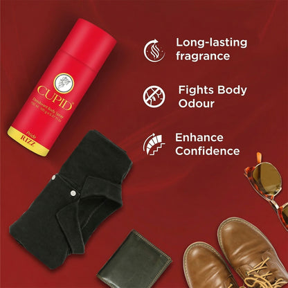 CUPID Deodorant Body Spray - RIZZ Pride Fragrance for Men (150 ml)