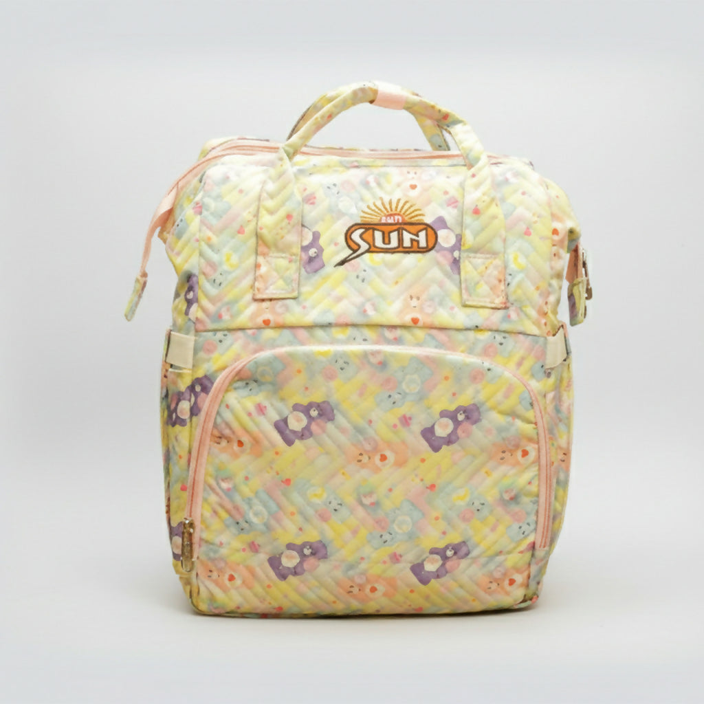 Stylish Multicolor Diaper Bag Backpack for Moms – Baby Bag with Multiple Pockets, Changing Station & Bottle Holders – Cute Print