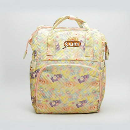 Stylish Multicolor Diaper Bag Backpack for Moms – Baby Bag with Multiple Pockets, Changing Station & Bottle Holders – Cute Print