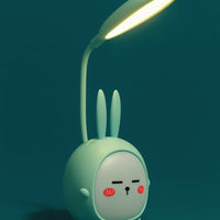 Cute Bunny LED Desk Lamp with Adjustable Neck & USB Charging for Study