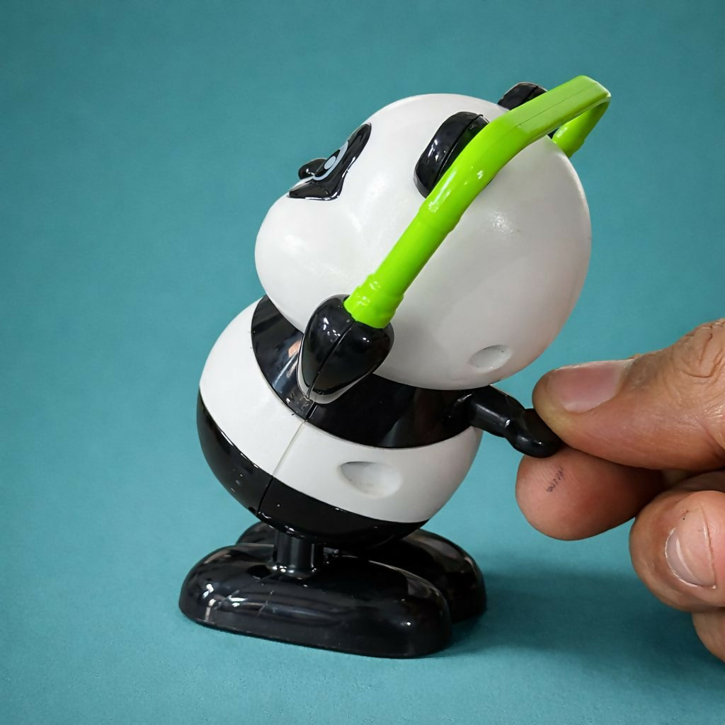 Wind-Up Jumping Panda Toy with Moving Arms for Kids