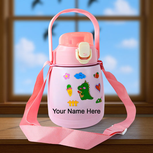 Customize Stainless Steel Vacuum Insulated Water Bottle with Handle & Sticker (700 ML)