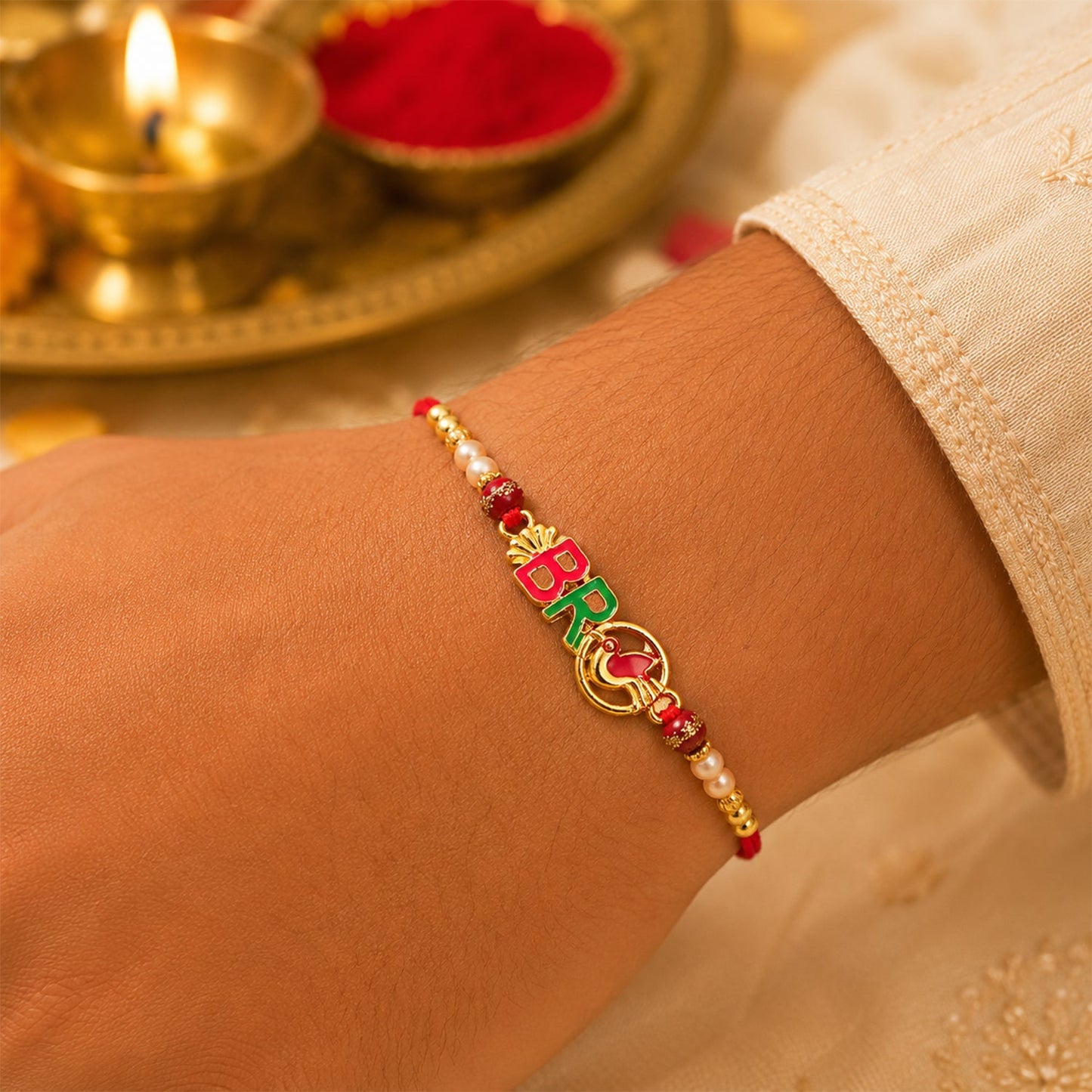 Bro Rakhi Stylish Text Design for Raksha Bandhan (5pcs)