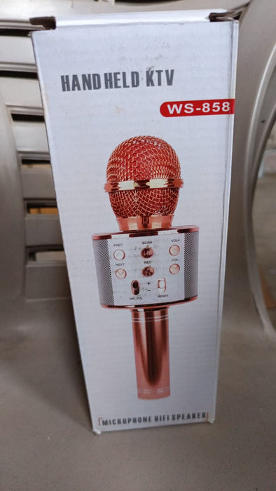 6438 Wireless Bluetooth Recording Condenser Handheld Microphone Bluetooth Speaker Audio Recording Karaoke with Mic (Multicolor 1 Pc)