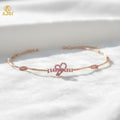 Heart Infinity Crystal Bracelet – Elegant Rose Gold Plated Design