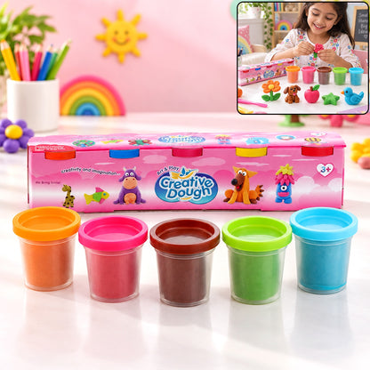 Non-Toxic Dough Clay – 5 Vibrant Colours, Creative Play | Aditi