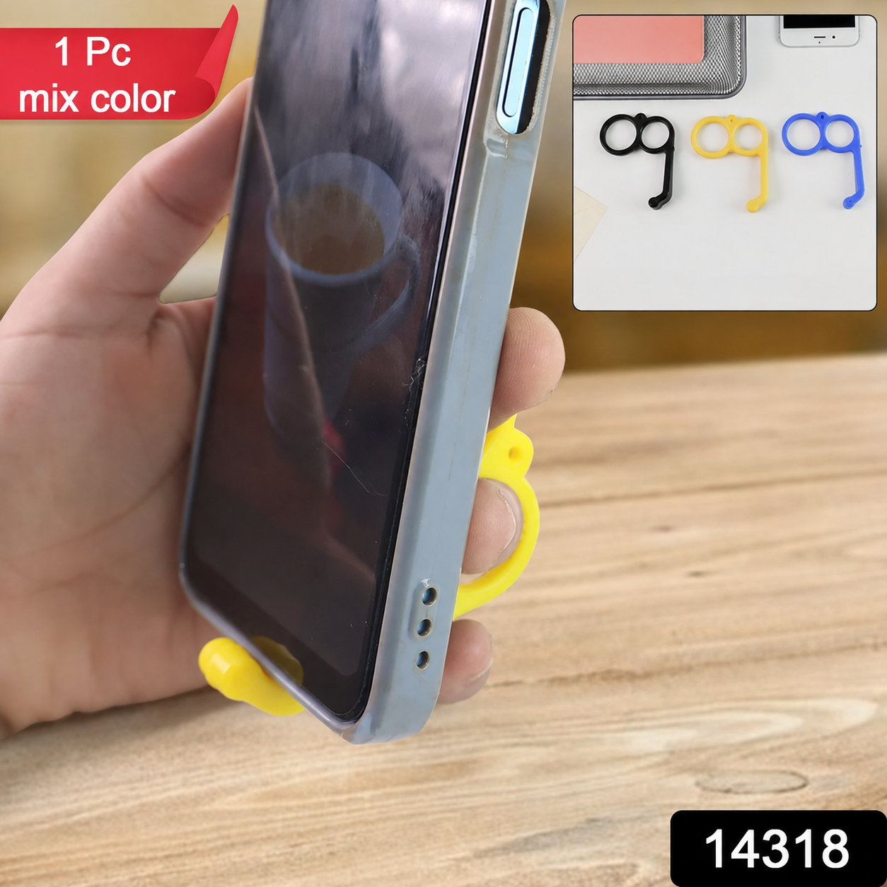 Hook-style Plastic Mobile Stand – Compact Universal Support