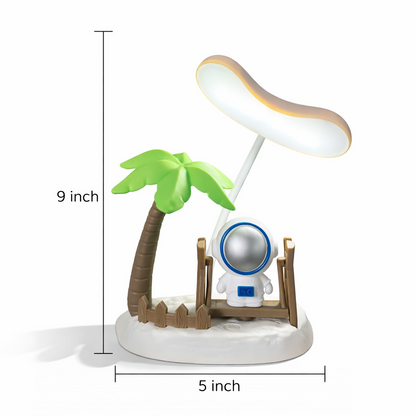 Astronaut Swing LED Desk Lamp with Pen Holder for Kids Room & Study Table