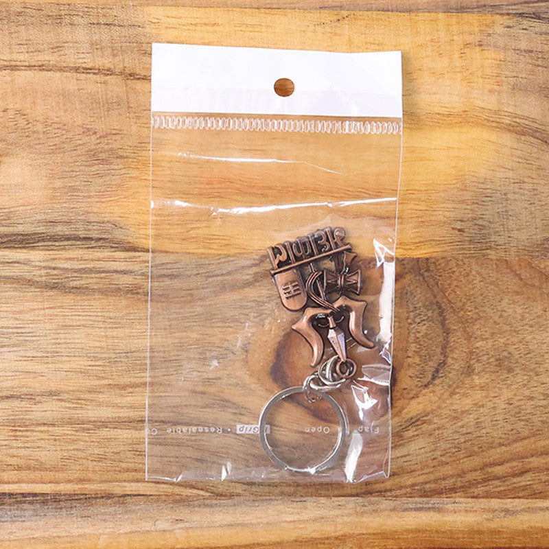 Mahakal Trishul Metal Keychain – Devotional Brown Finish Keyring