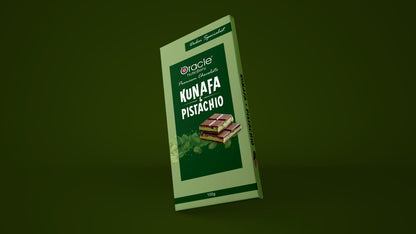 Oracle Nuts & Berry Premium Dubai Pistachios Kunafa Bar Chocolate 100gm – Rich Pistachio Kunafa Filling in Smooth Chocolate