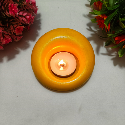 Gadi Diya yellow tealight candle Elegant Home Decor Handmade
